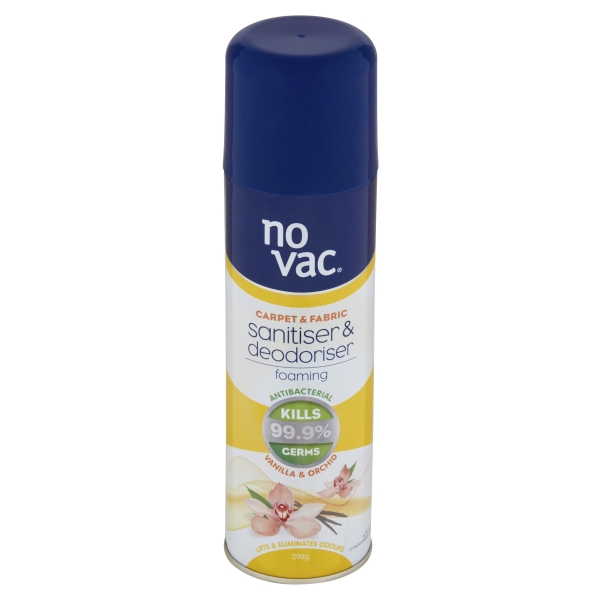 No Vac Carpet Foaming Sanitiser Deodorant Vanilla & Orchid 290g