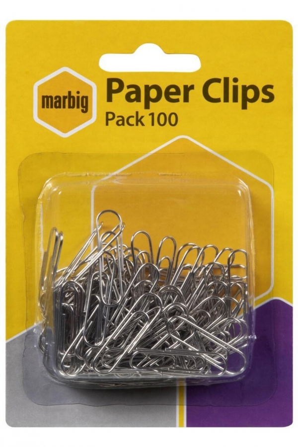 Marbig Paper Clips Metal 100 Pack