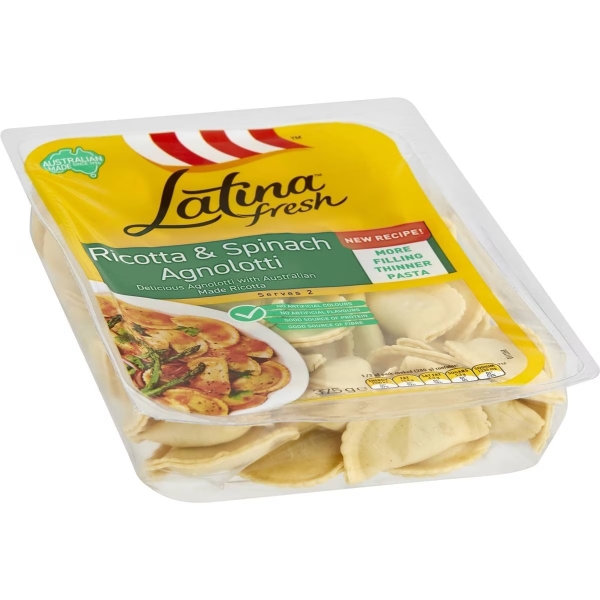 Latina Fresh Pasta Agnolotti Ricotta & Spinach 375g