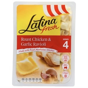 Latina Fresh Pasta Ravioli Roast Chicken & Garlic 625g