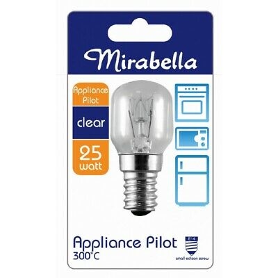 Mirabella Globe Edison Screw Appliance Pilot Clear 25W
