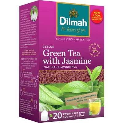 Dilmah Teabags Green Jasmine 20 Pack
