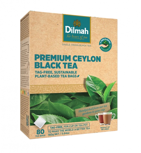 Dilmah Premium Ceylon Tag Free Tea Bags 80 Pack 160g