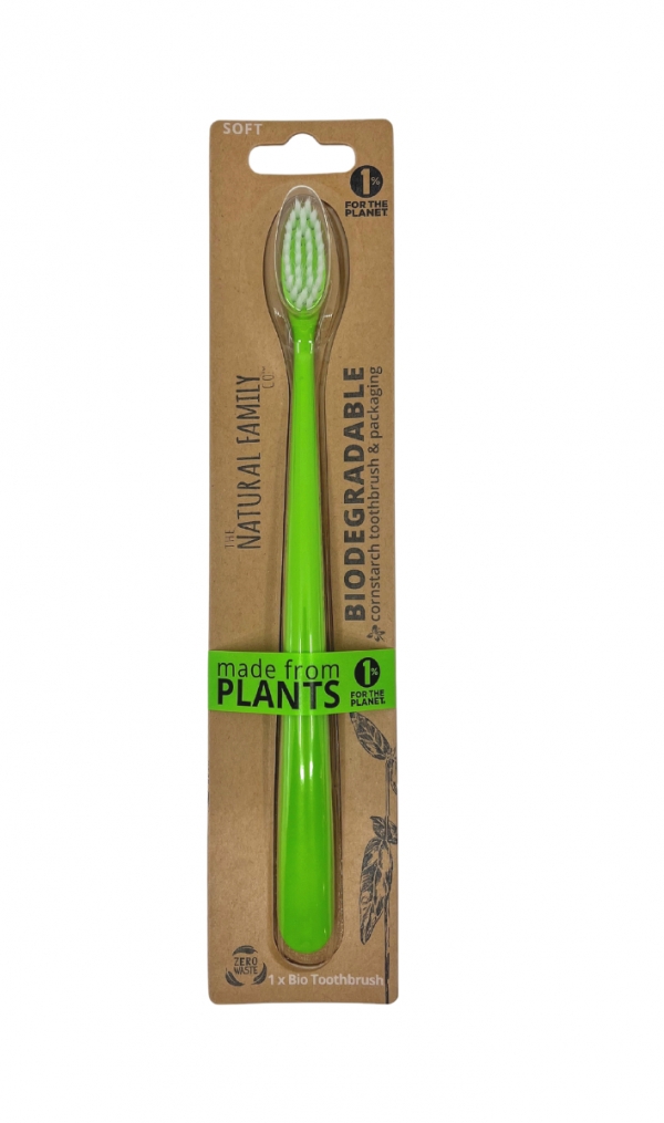 The Natural Family Co Bio Toothbrush Neon Soft