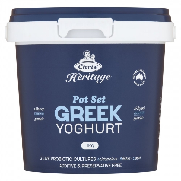 Chris' Heritage Pot Set Greek Yoghurt 1kg
