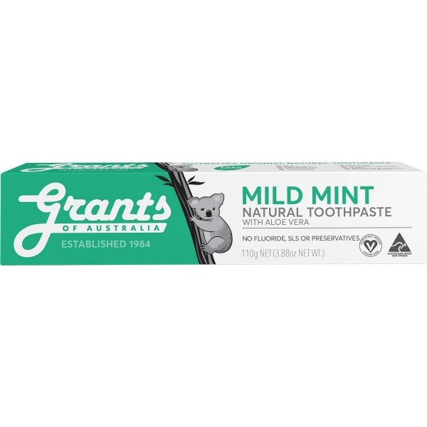 Grants Toothpaste Mild Mint Aloe Vera 110g