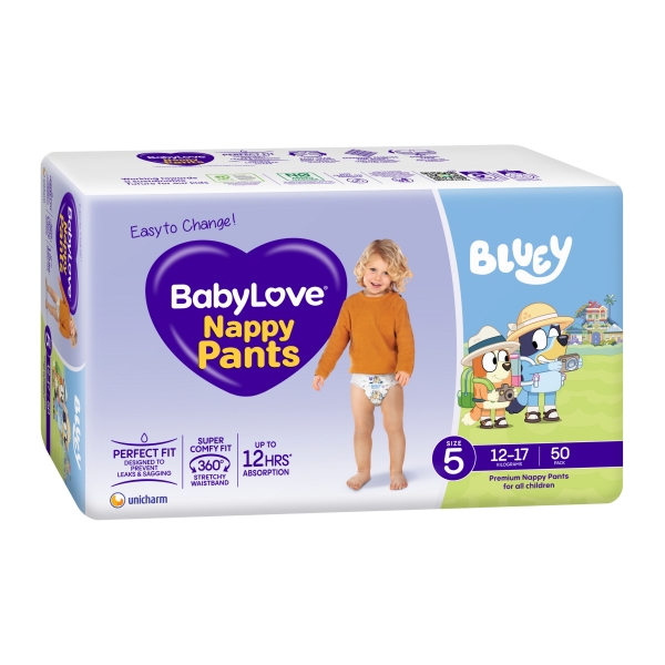 Babylove Nappy Pants Size 5 12-17kg 50 Pack