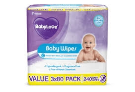 Baby Love Baby Water Wipes 240 Pack