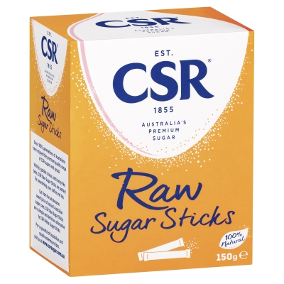 CSR Raw Sugar Sticks 50 Pack 150g