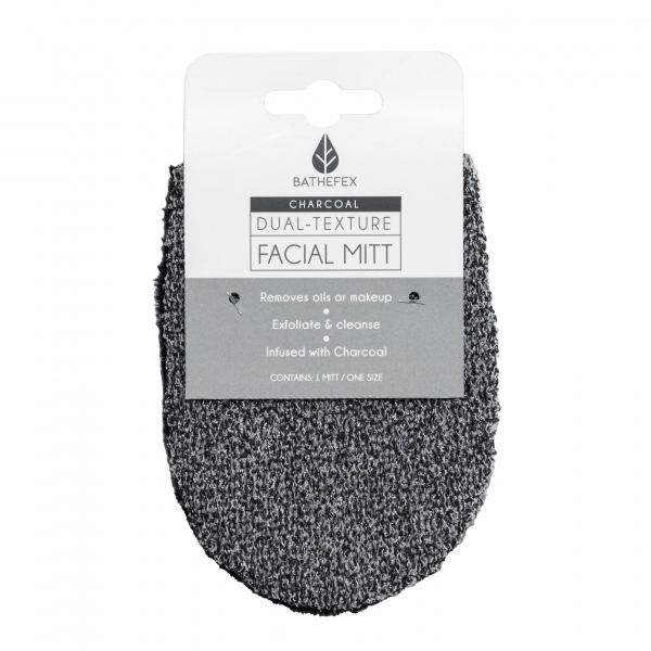 Bathefex Charcoal Dual Texture Facial Mitt