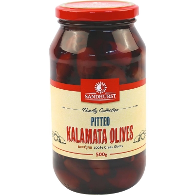 Sandhurst Pitted Olives Kalamata 500g