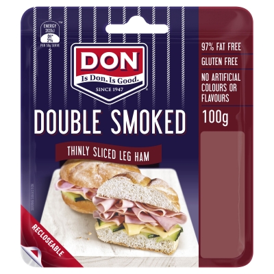 Don Double Smoked Leg Ham Thinly Sliced 100g