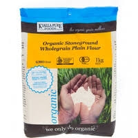 Kialla Pure Foods Organic Stoneground Wholegrain Plain Flour 1kg