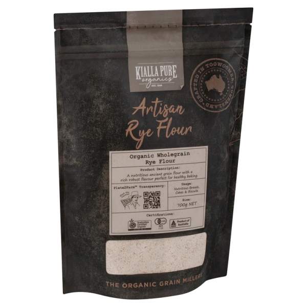 Kialla Organic Wholegrain Rye Flour 700g