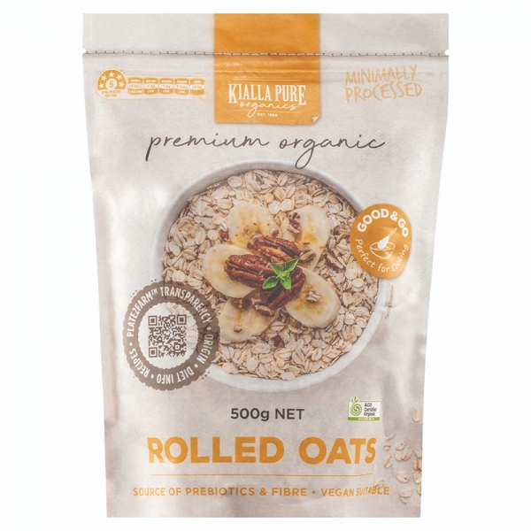 Kialla Organic Rolled Oats 500g