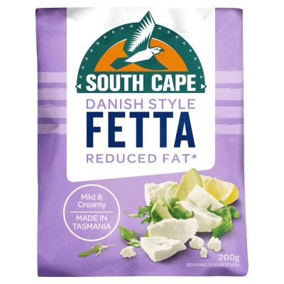 South Cape Danish Style Fetta Reduced Fat 200g