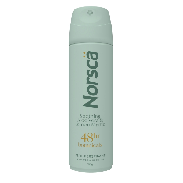 Norsca Anti Perspirant Aerosol Botanicals Aloe Vera & Lemon Myrtle 130g
