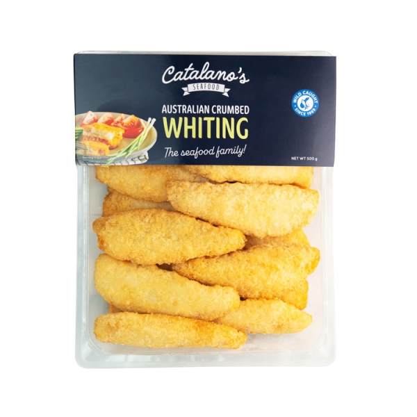 Catalano's Seafoods Crumbed Whiting Fillets 500g