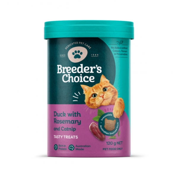 Breeders Choice Cat Treat Duck & Rosemary 120g