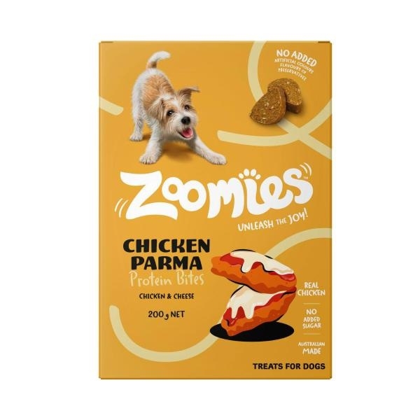 Zoomies Dog Treats Chicken Parma 200g