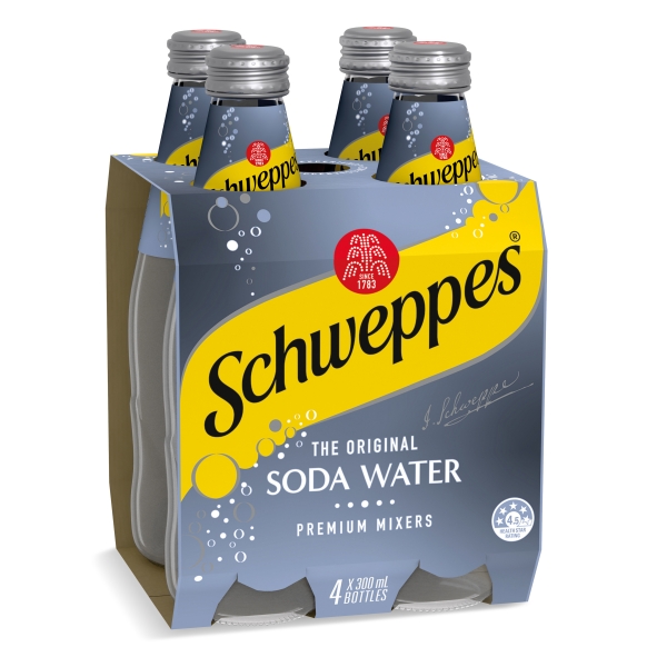 Schweppes Soda Water 4 x 300ml