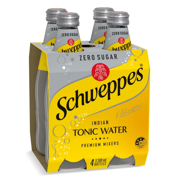 Schweppes Indian Tonic Water Zero Sugar 4 x 300ml