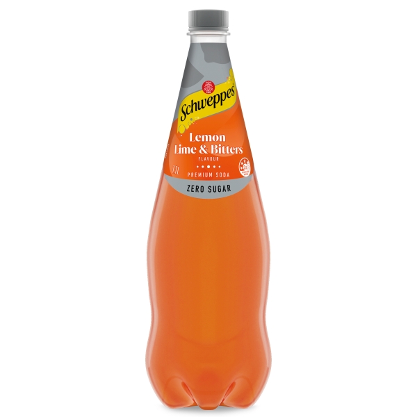 Schweppes Lemon Lime & Bitters Zero Sugar 1.1lt