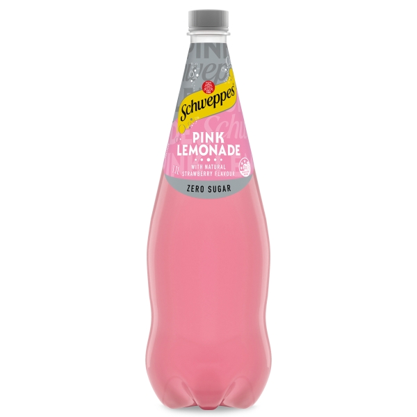 Schweppes Pink Lemonade Zero Sugar 1.1lt