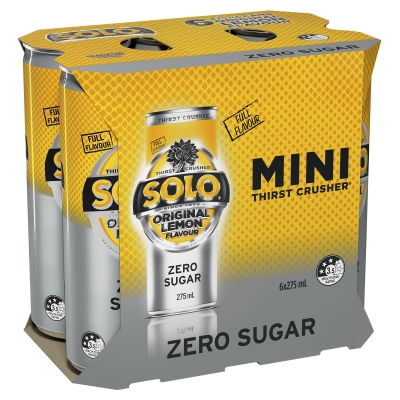 Solo Zero Sugar 6 x 275ml