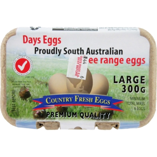 Country Fresh Eggs Free Range 6 Pack 300g