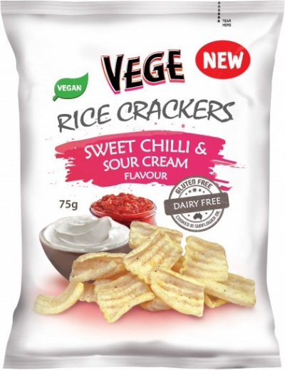Ajita Vege Rice Crackers Sweet Chilli & Sour Cream 75g