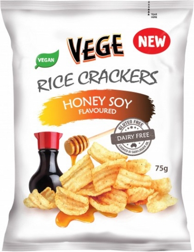 Ajita Vege Rice Crackers Honey Soy 75g
