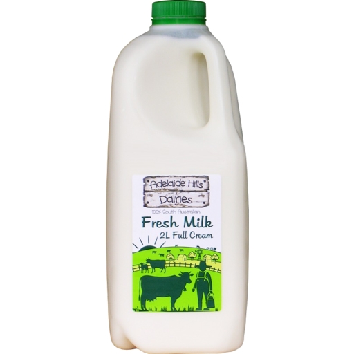 Adelaide Hills Dairies Milk Full Cream 2lt