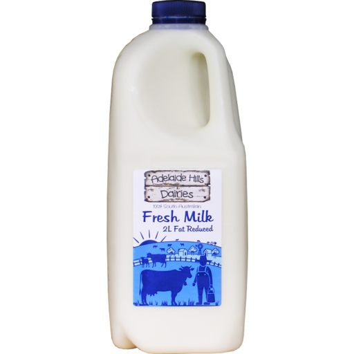 Adelaide Hills Dairies Milk Fat Reduced 2lt