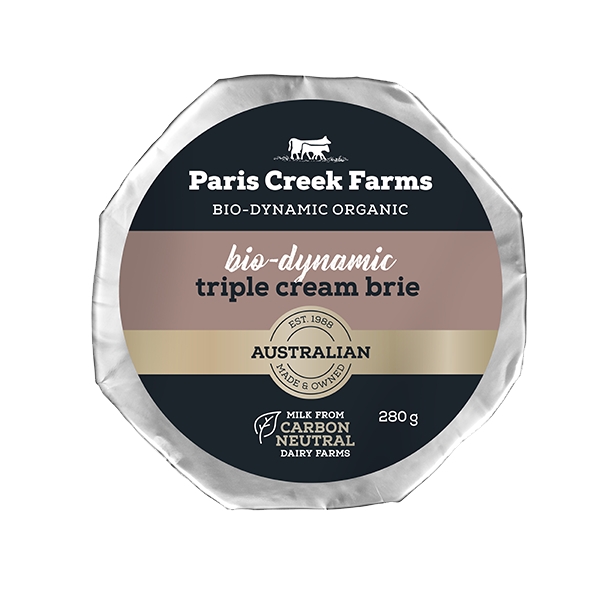 Paris Creek Farms Organic Bio Dynamic Triple Cream Brie 280g