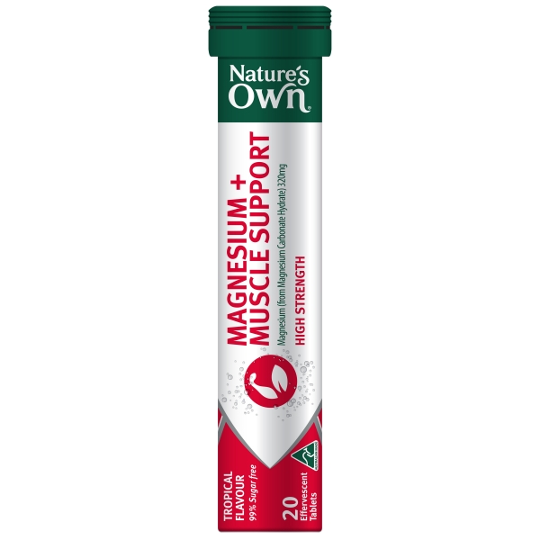 Nature's Own Effervescent Tablets Magnesium + Muscle Support 20 Pack