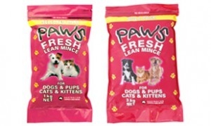 Paws Fresh Pet Mince Lean Re-Sealable 1kg