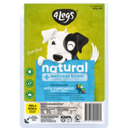 4 Legs Natural Meatballs With Kangaroo, Veggies & Fruit  870g