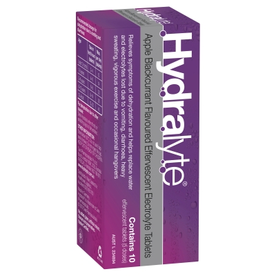 Hydralyte Effervescent Tablets Apple Blackcurrant 10 Pack