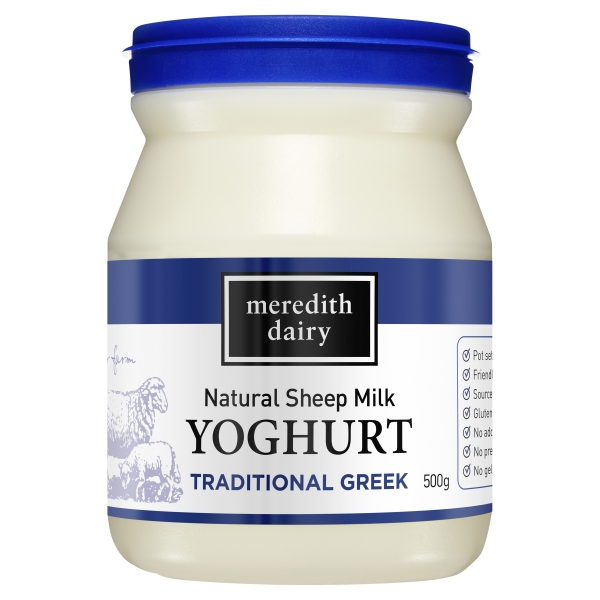 Meredith Dairy Sheep Milk Yoghurt Blue Lid 500g