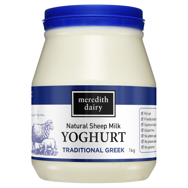 Meredith Dairy Sheep Milk Yoghurt Blue Lid 1kg