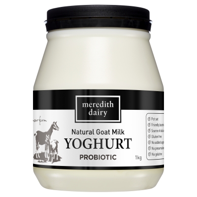 Meredith Dairy Goat Milk Yoghurt Black Lid 1kg