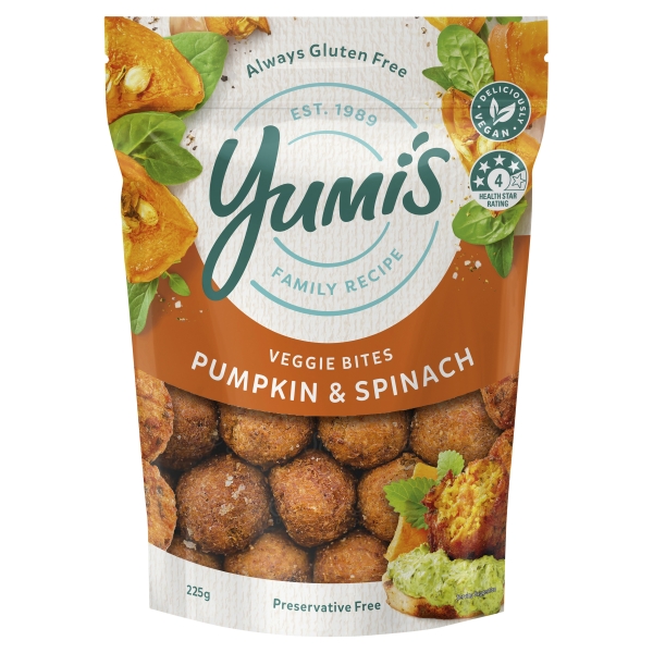Yumi's Vegetable Delights Curried Pumpkin & Spinach 225g