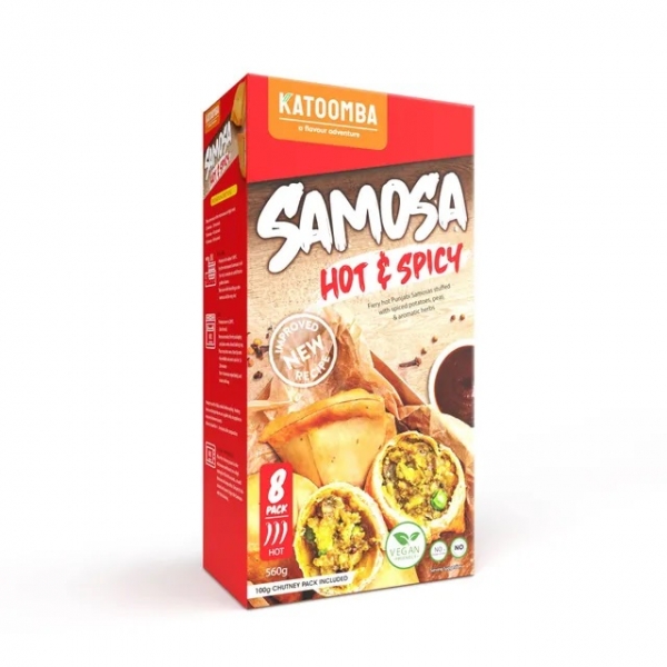 Katoomba Samosa Hot & Spicy With Chutney 8 Pack 560g