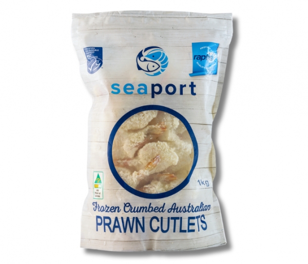 Seaport Australian Crumbed Prawn Cutlets 1kg
