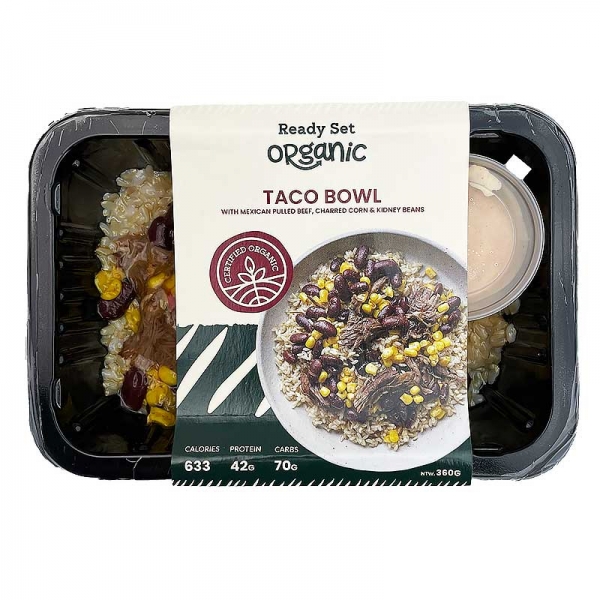 Ready Set Organic Pulled Beef Taco Bowl 360g