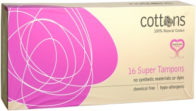 Cotton Hypo Allergenic Tampons Super 16 Pack