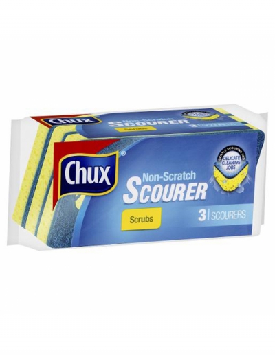 Chux Scourer Sponge Non Scratch 3 Pack