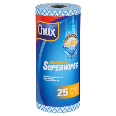 Chux Superwipes Heavy Duty Roll 25 Pack
