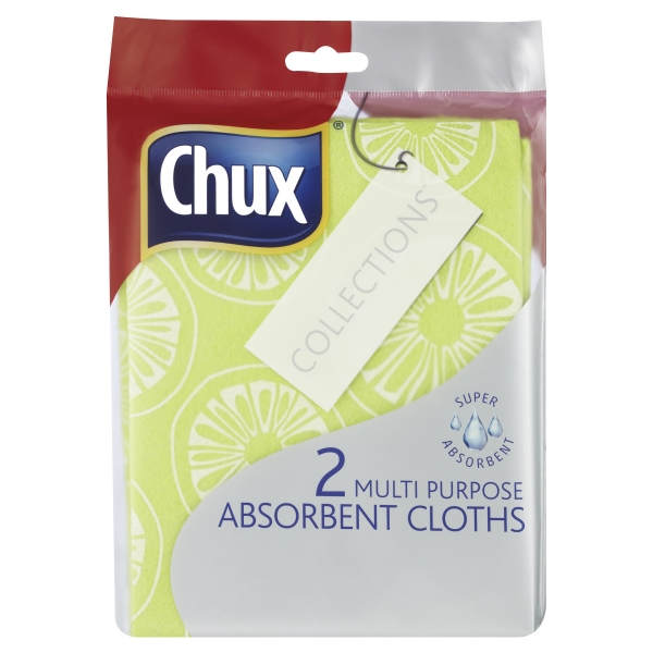 Chux Multi Purpose Absorbent Cloths 2 Pack
